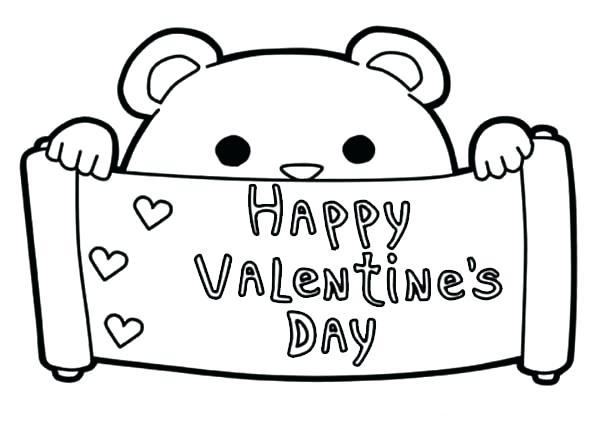 600x423 Valentine Coloring Pages Happy Valentines Day Card Coloring Pages