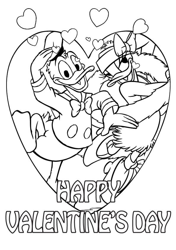 595x842 Disney Valentines Day Coloring Pages Valentine With Remodel