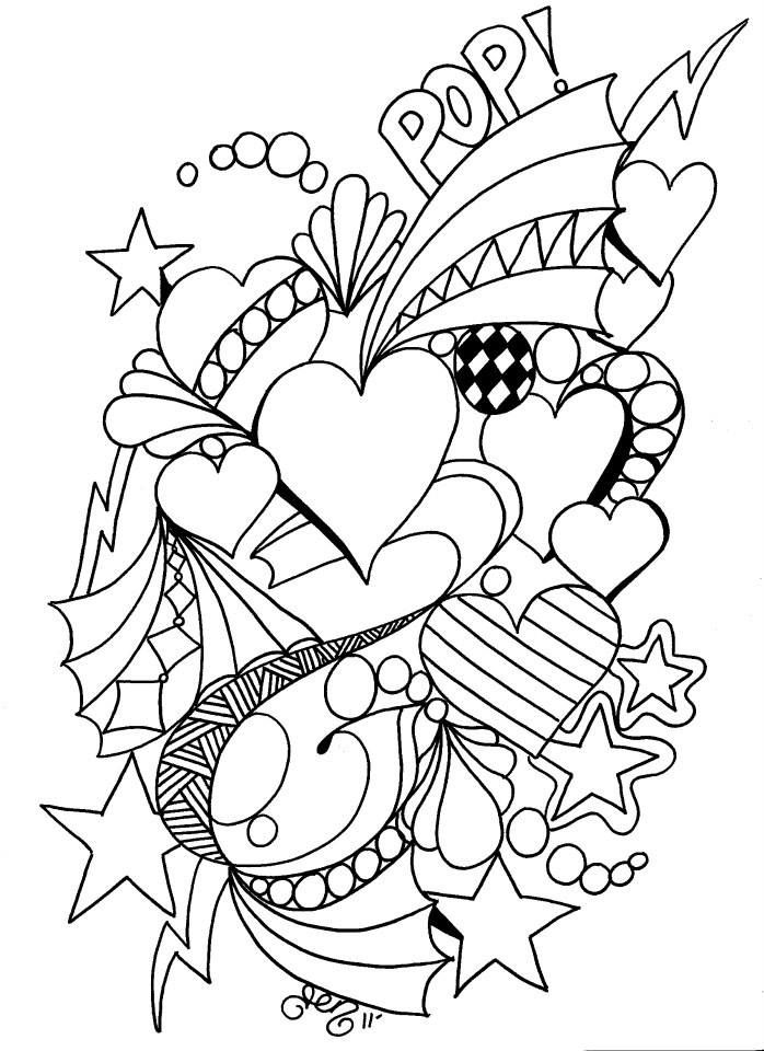698x960 Best Valentine's Day Coloring Pages Images