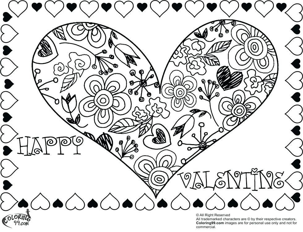 980x750 Valentines Coloring Pages Megaproperty Club