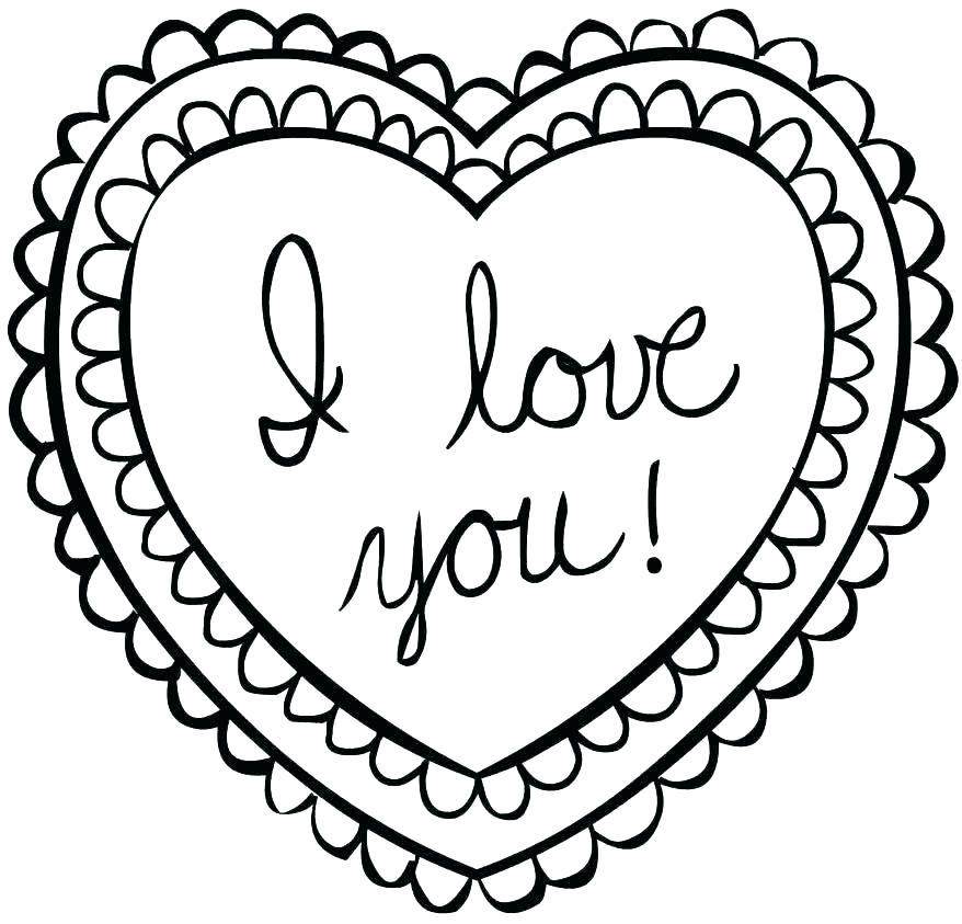 878x843 Valentine Coloring Pages To Print For Free Coloring Pages