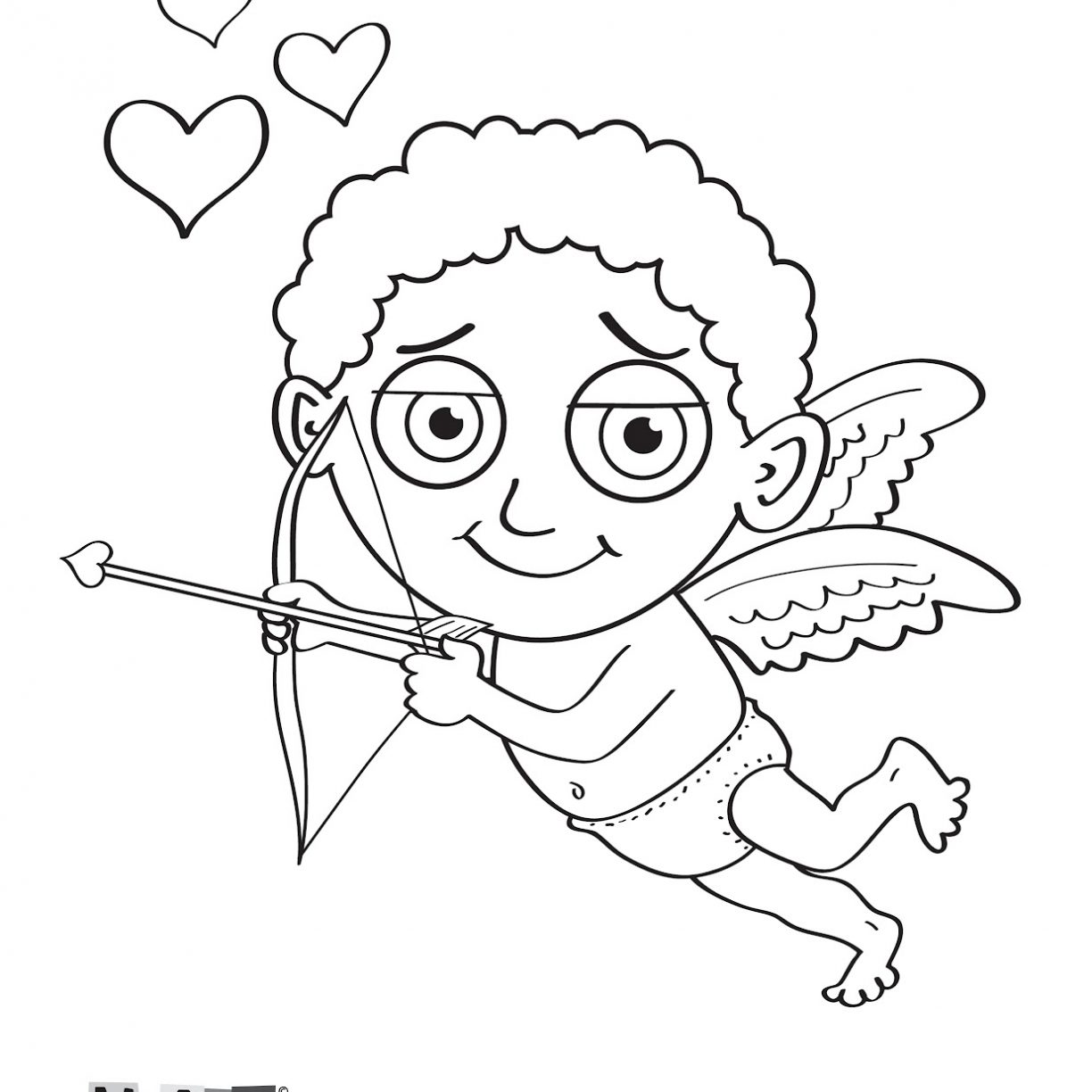 1224x1224 Cupid Coloring Pages