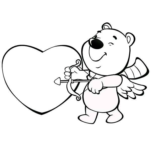 600x600 This Cute Little Bear Is Acting As Cupid For Valentine's Day