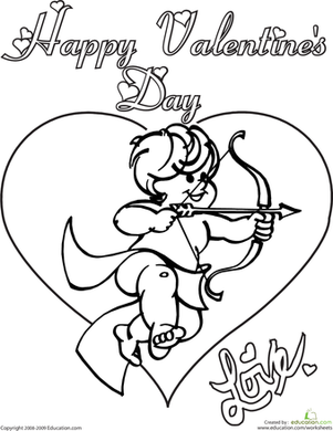 301x390 Valentine Cupid Worksheet