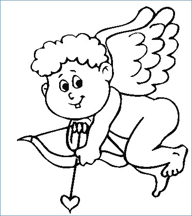 396x444 Baby Cupid Valentines Coloring Pages