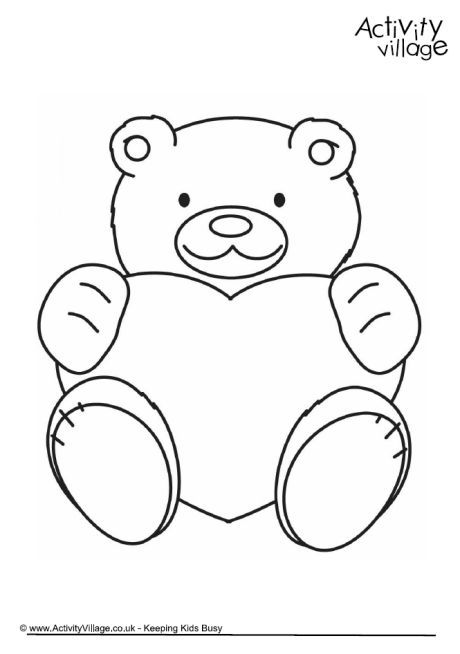 460x654 Valentine Teddy Colouring Page Valentine's Day For Kids