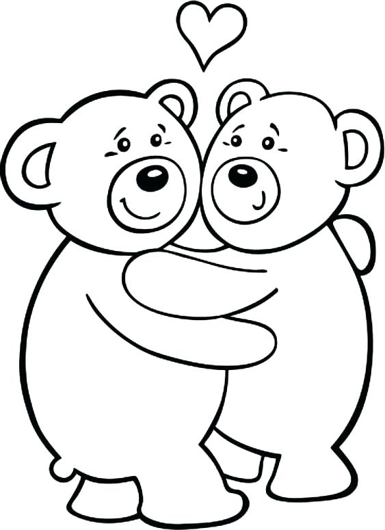 Valentine Teddy Bear Coloring Pages at GetDrawings | Free download