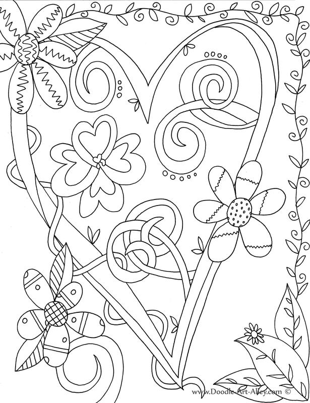 615x800 Valentines Day Coloring Pages