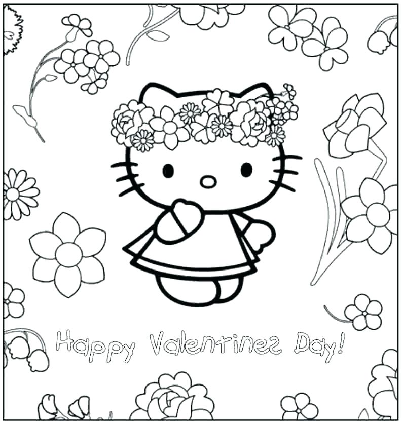 793x837 Toddler Color Pages Hello Kitty Valentines Day Coloring Pages