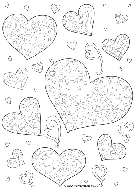 460x650 Valentine's Day Colouring Pages