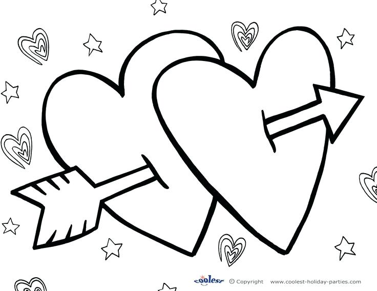 736x568 Valentines Day Heart Coloring Pages Valentine Hearts Coloring