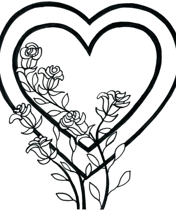 728x872 Valentines Day Hearts Coloring Pages Valentine Heart Coloring