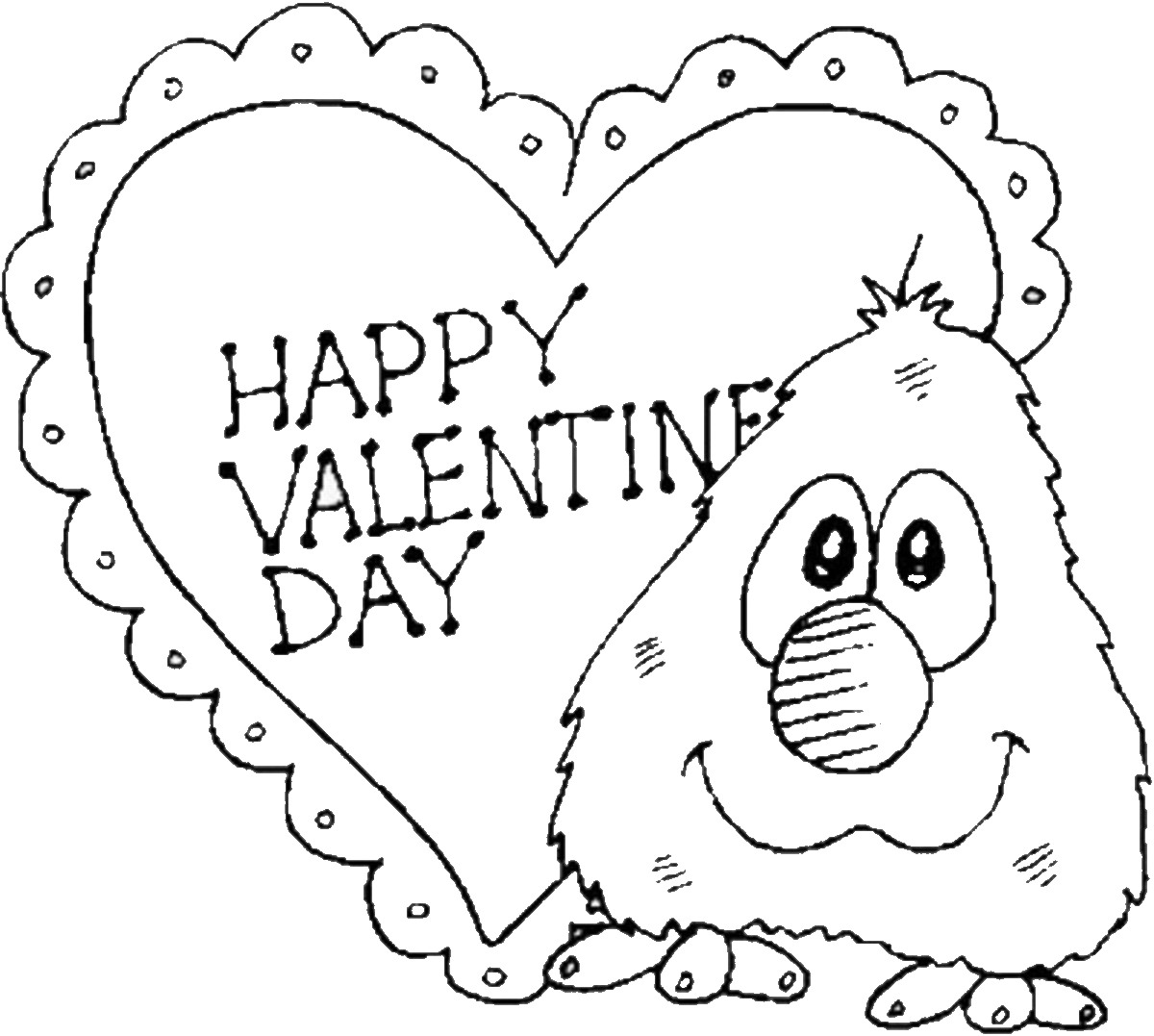 1200x1077 Valentine's Day Coloring Pages