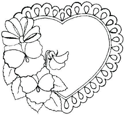 435x400 Valentine Heart Coloring Pages With New Coloring Page Of A Heart