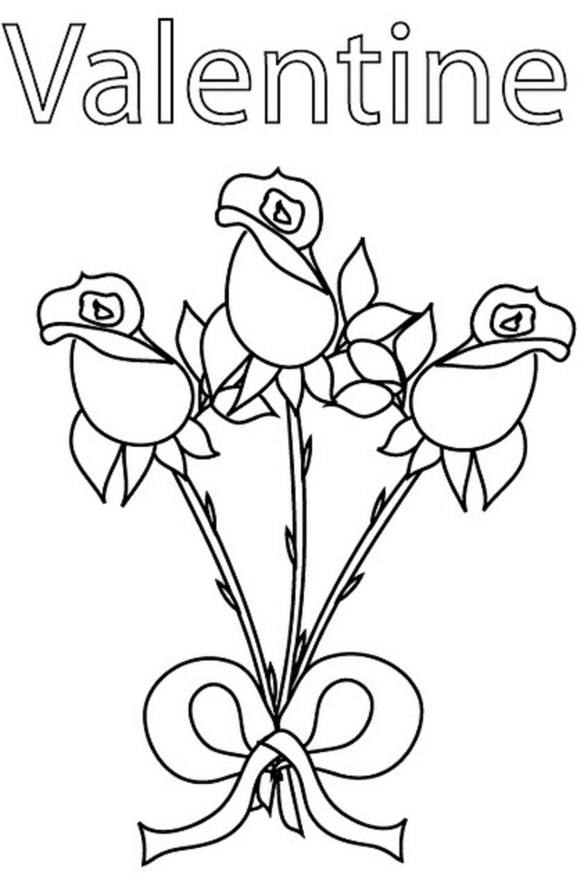 832x1280 Best Photos Of Valentine Roses Coloring Pages