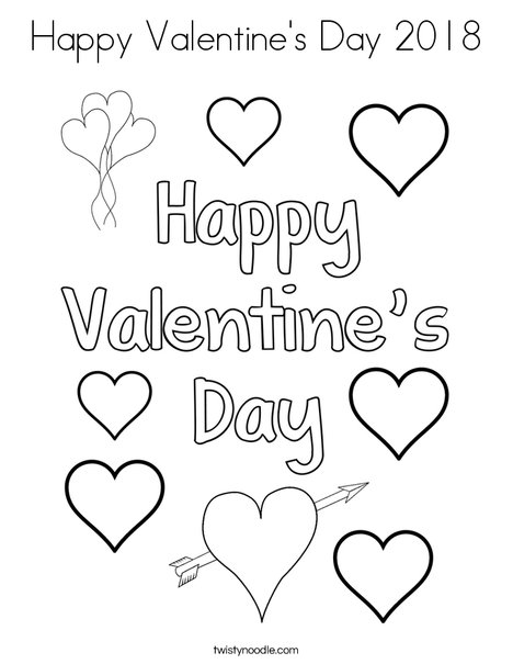 468x605 Happy Valentine's Day Coloring Page