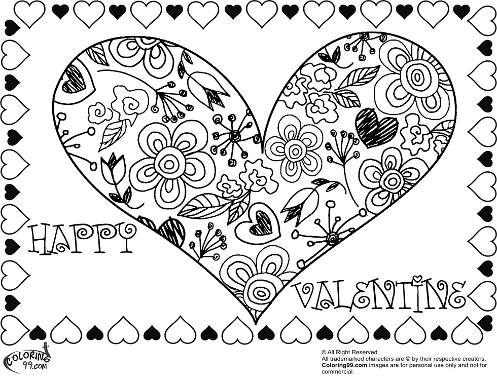 980x750 Valentine Heart Coloring Pages Minister Coloring