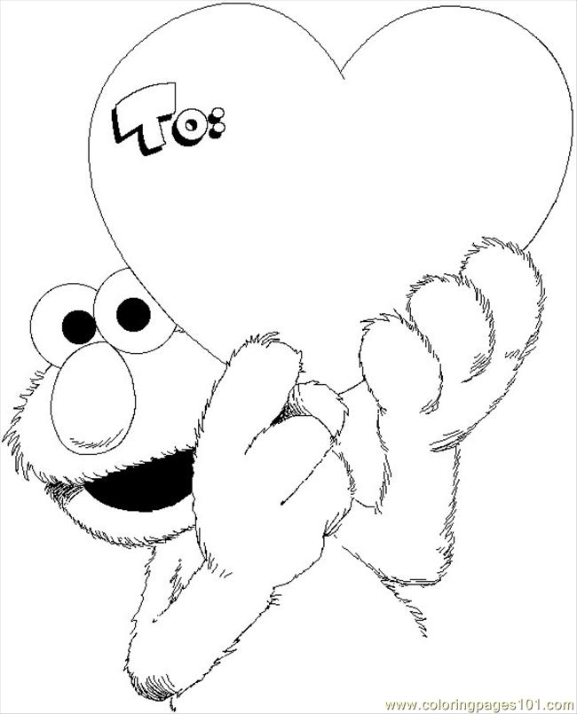 650x805 Elmo Valentine Coloring Page Coloring Page