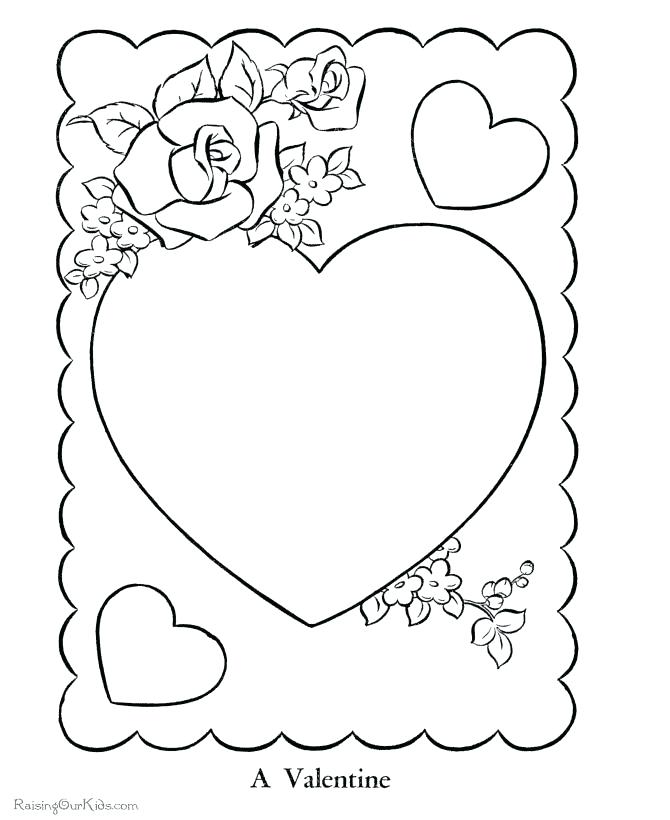 670x820 Valentine Day Color Pages