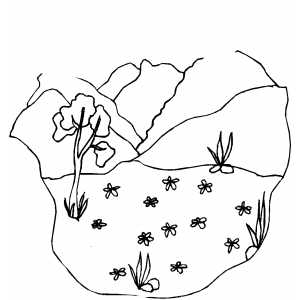 300x300 In The Mountains Coloring Page