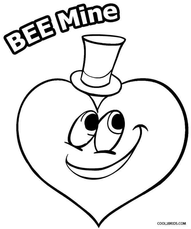 667x800 Printable Valentine Coloring Pages For Kids Holiday