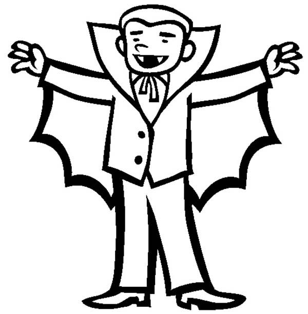 600x612 Happy Vampire Coloring Page Coloring Sun