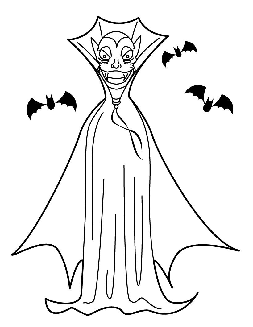 820x1060 Free Printable Vampire Coloring Pages For Kids