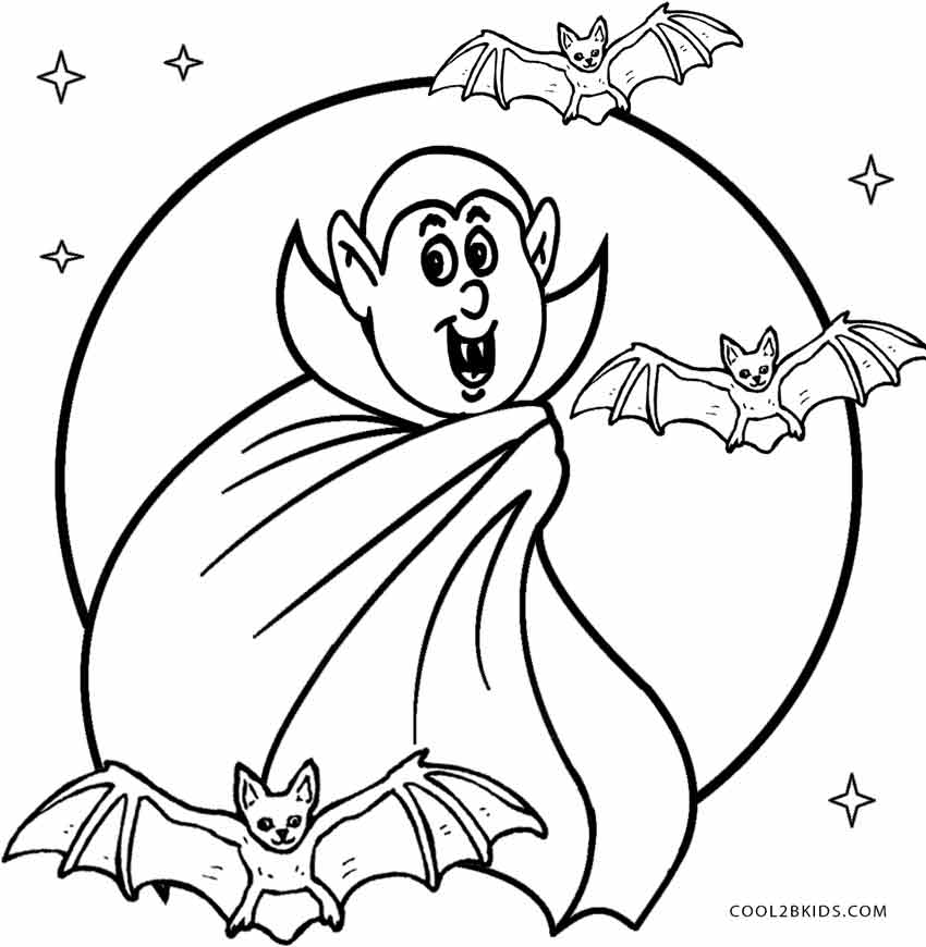 850x870 Vampire Coloring Sheet