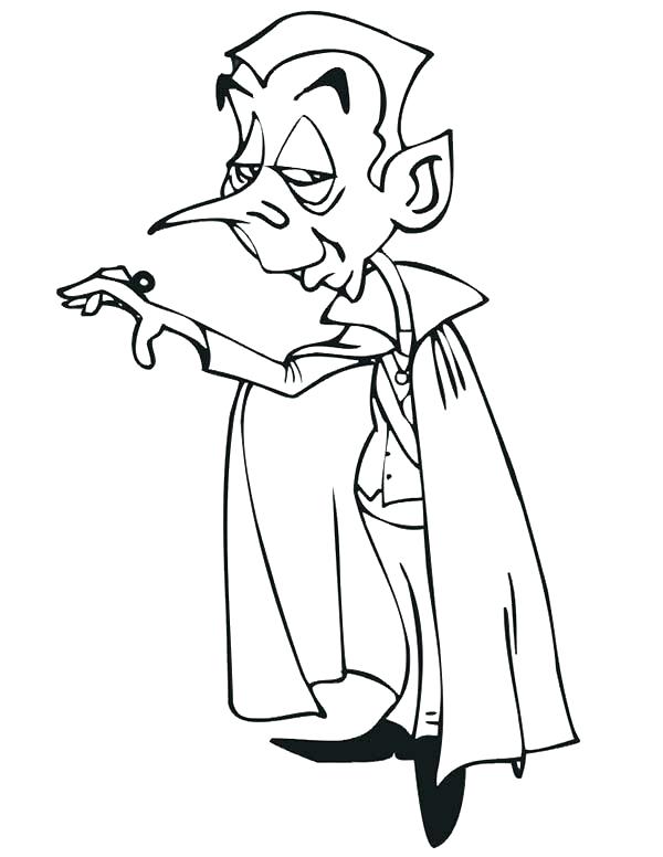 600x776 Vampire Coloring Pages And Cartoon Of Count The Vampire Coloring