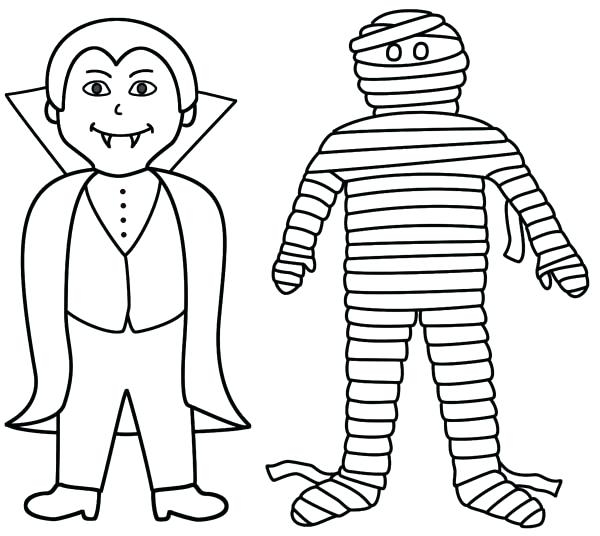 600x536 Vampire Diaries Coloring Pages Online Vampire Coloring Pages Mummy