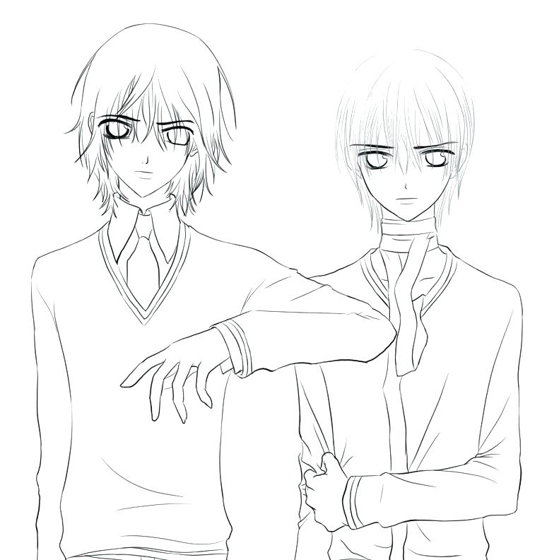 791x792 Vampire Knight Coloring Pages Vampire Knight Coloring Pages Anime
