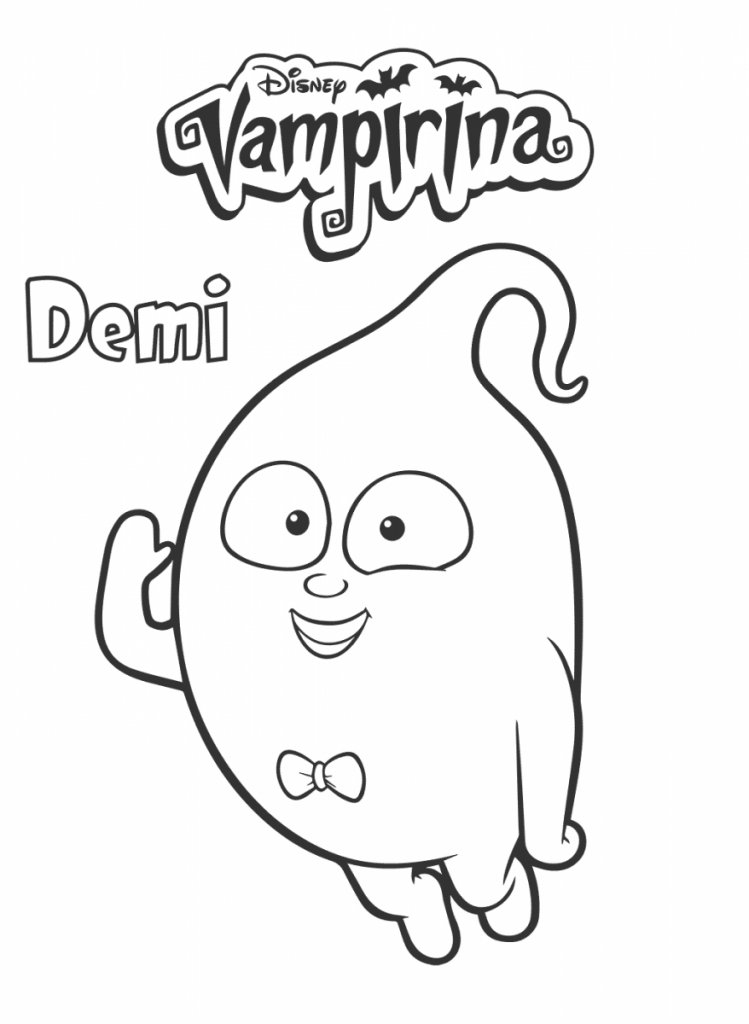 749x1024 Demi Ghost From Vampirina Coloring Page Cora Bday Party
