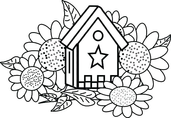 600x415 Van Coloring Pages Sunflowers