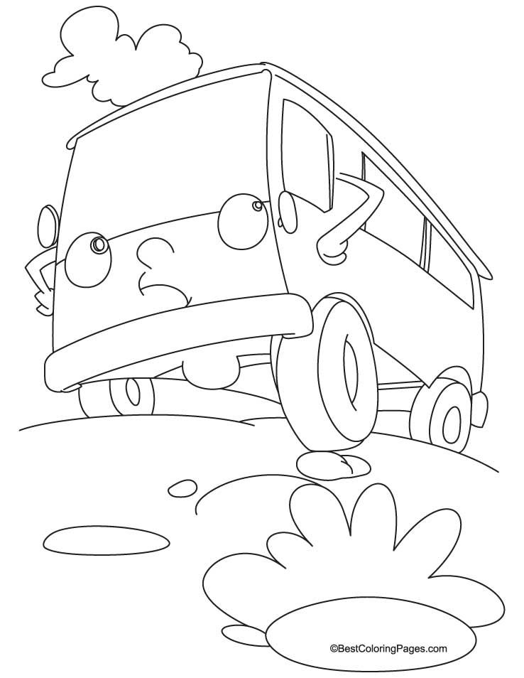 738x954 Cartoon Van Coloring Page Download Free Cartoon Van Coloring