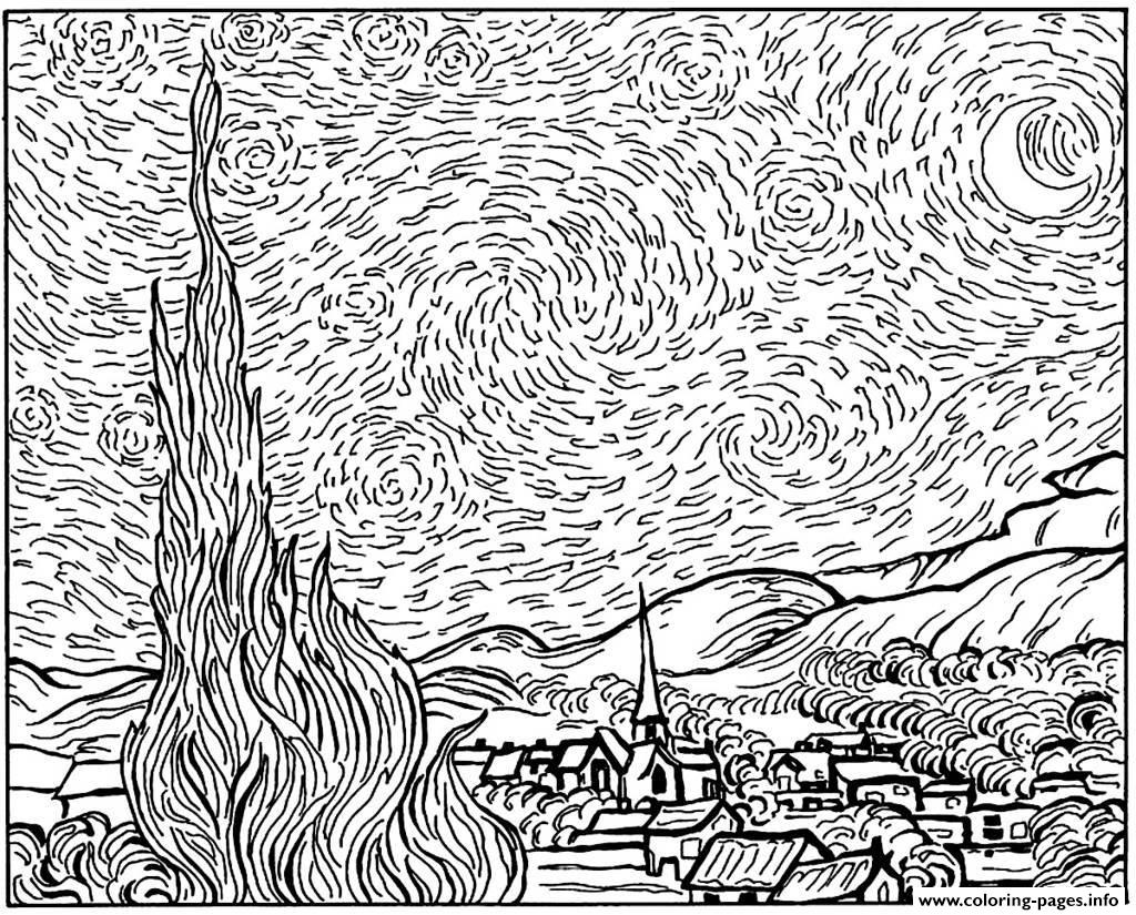 Van Gogh Coloring Pages