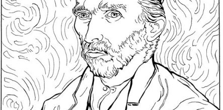 443x220 Van Gogh Coloring Pages
