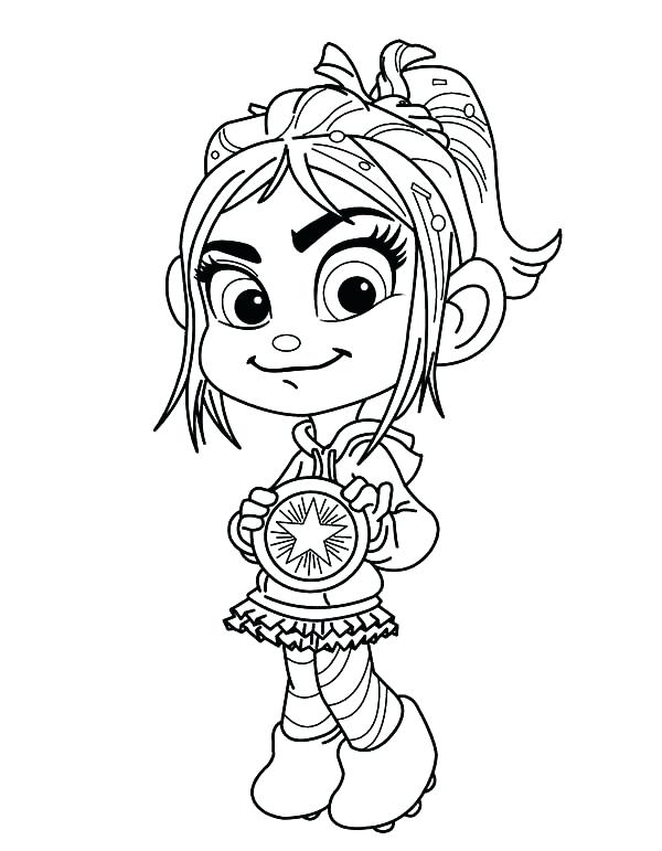 600x771 Coloring Wreck It Ralph Vanellope Coloring Pages Sketch Page Von