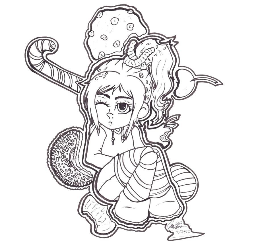 900x868 Vanellope Von Schweetz Coloring Pages