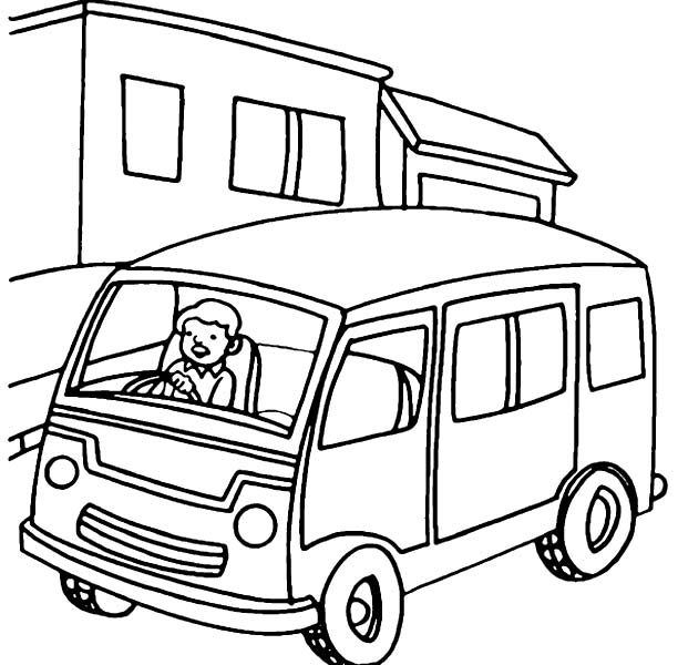612x600 Coloring Pages Van Free Coloring Page