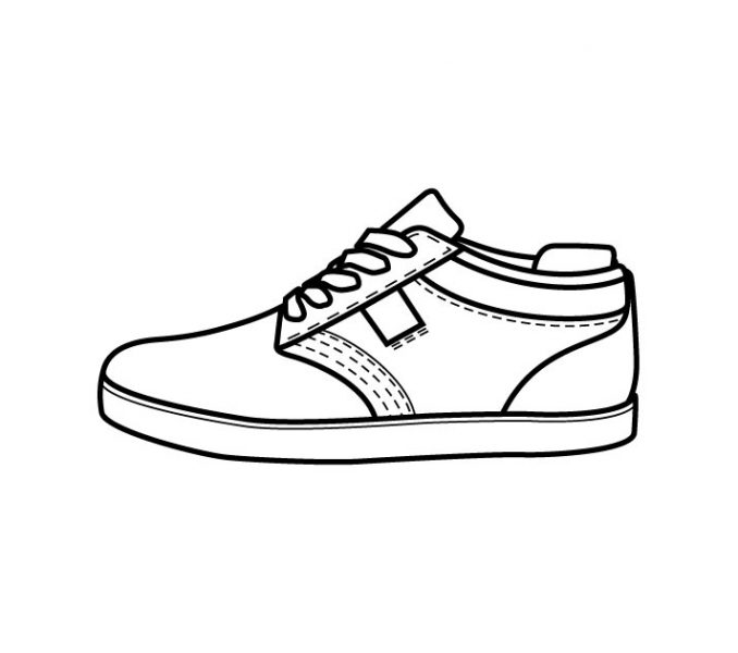 678x600 Shoes Pictures To Color Coloring Pages