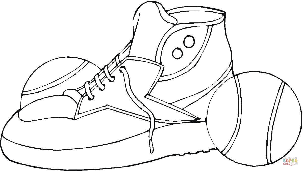 1200x679 Tennis Shoes Coloring Sheets Page Pages Shoe