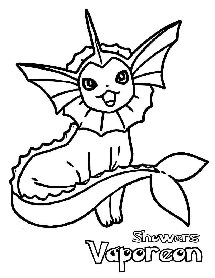 816x1056 Pokemon Vaporeon Pokemon Coloring Pages