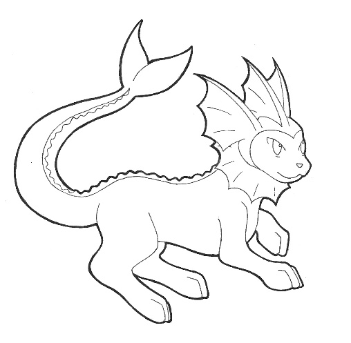 508x497 Pokemon Vaporeon Coloring Pages