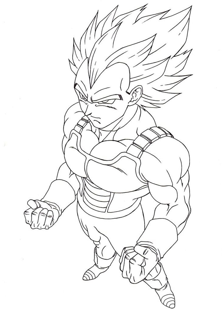 736x1015 Vegeta Coloring Pages Dragon Ball Z Vegeta Super Saiyan Coloring