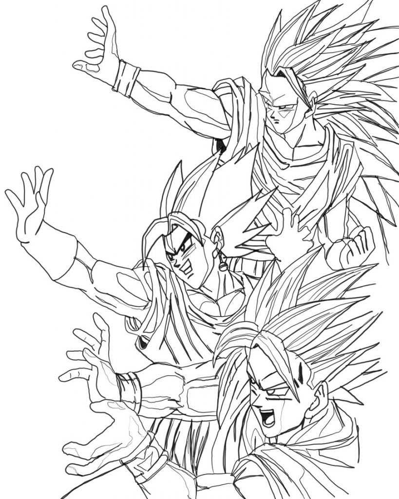 819x1024 Dragon Ball Z Coloring Pages Vegeta And Goku Many Interesting