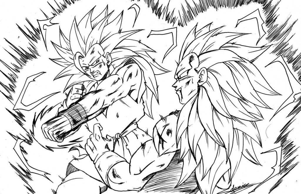1024x659 Incredible Decoration Goku Coloring Pages Awesome Dragon Ball Goku