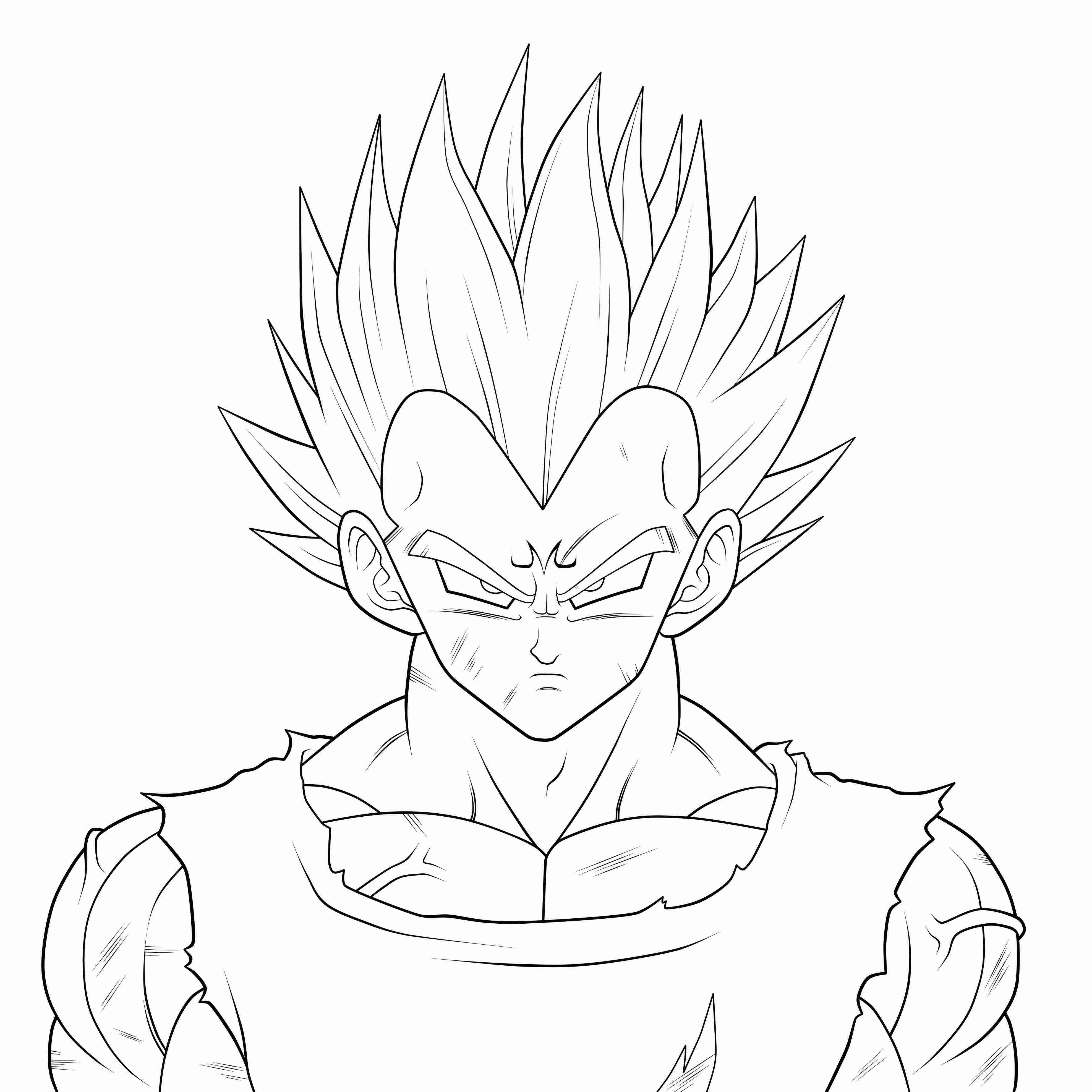 3950x3950 Vegeta Coloring Pages