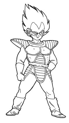 236x419 Dragon Ball Vegeta Coloring Pages