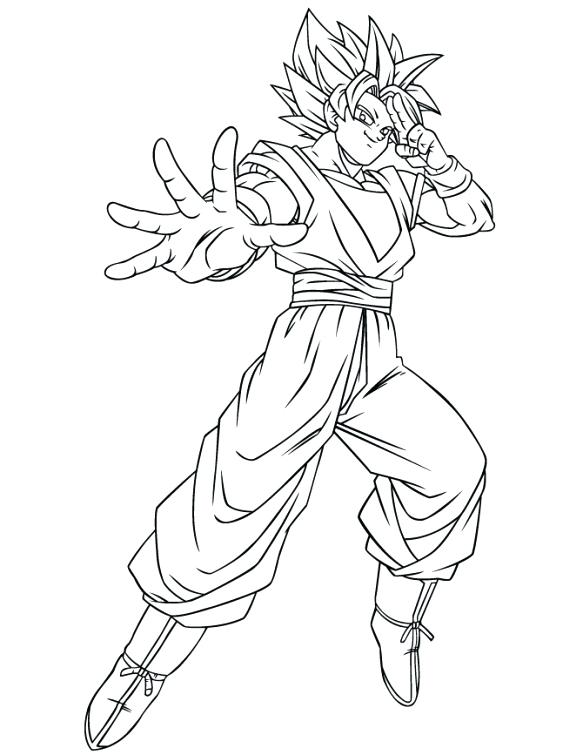 583x755 Super Saiyan Coloring Pages Coloring Pages Dragon Ball Z Games