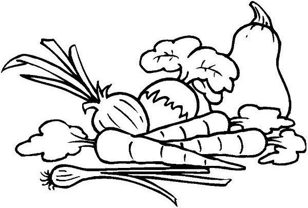 600x405 Vegetable Coloring Pages